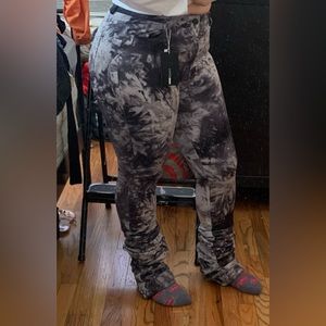 Fashion nova lost in these words tie dye stacked pant size L